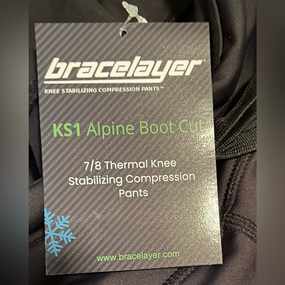 NWT Bracelayer Women KS1 Ski Boot Cut 7/8 Thermal Base Layer Knee Support Small - Picture 5 of 7